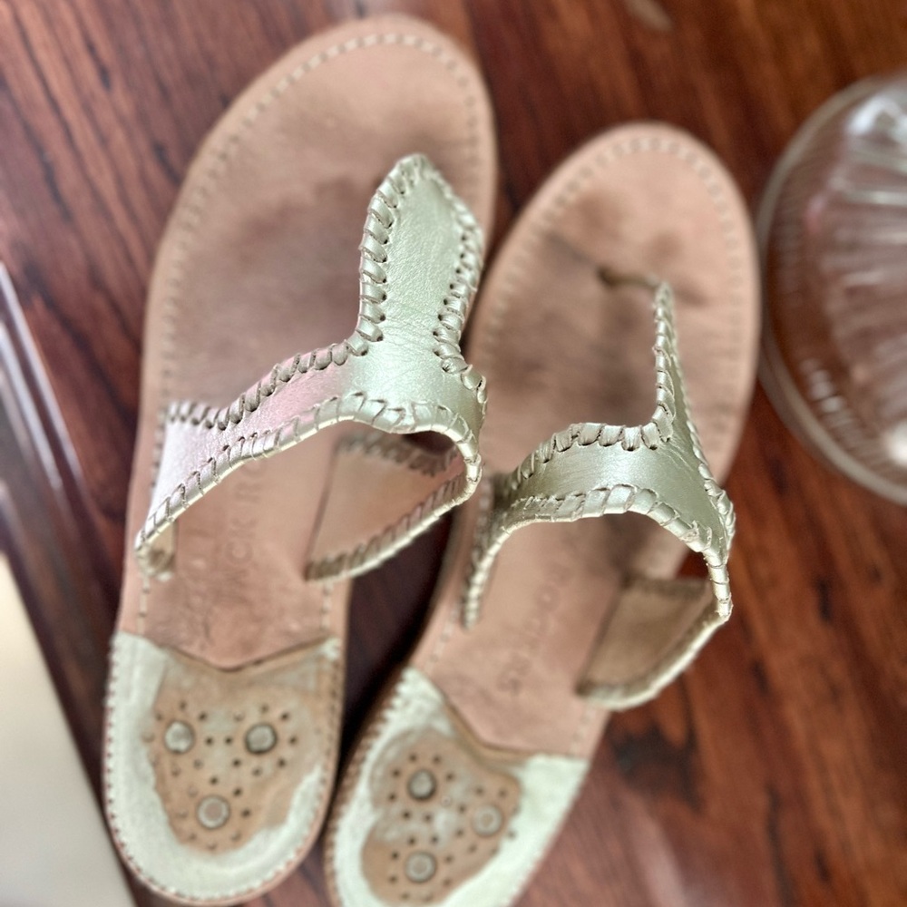 Jack rogers platinum sandals